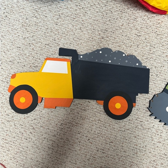 Construction Artwork Set of 3 Wood Vehicles - Picture 5 of 7